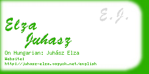 elza juhasz business card